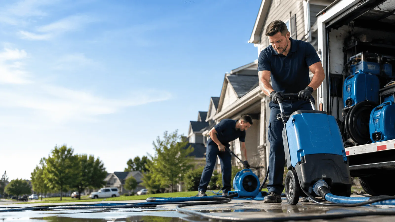 Dehumidification being performed in Woodford, VA
